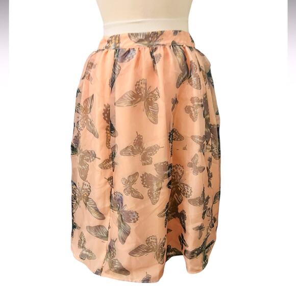 Cece Butterfly Kiss Side Zip A Line Full Skirt Size 14 NWT - Picture 2 of 10